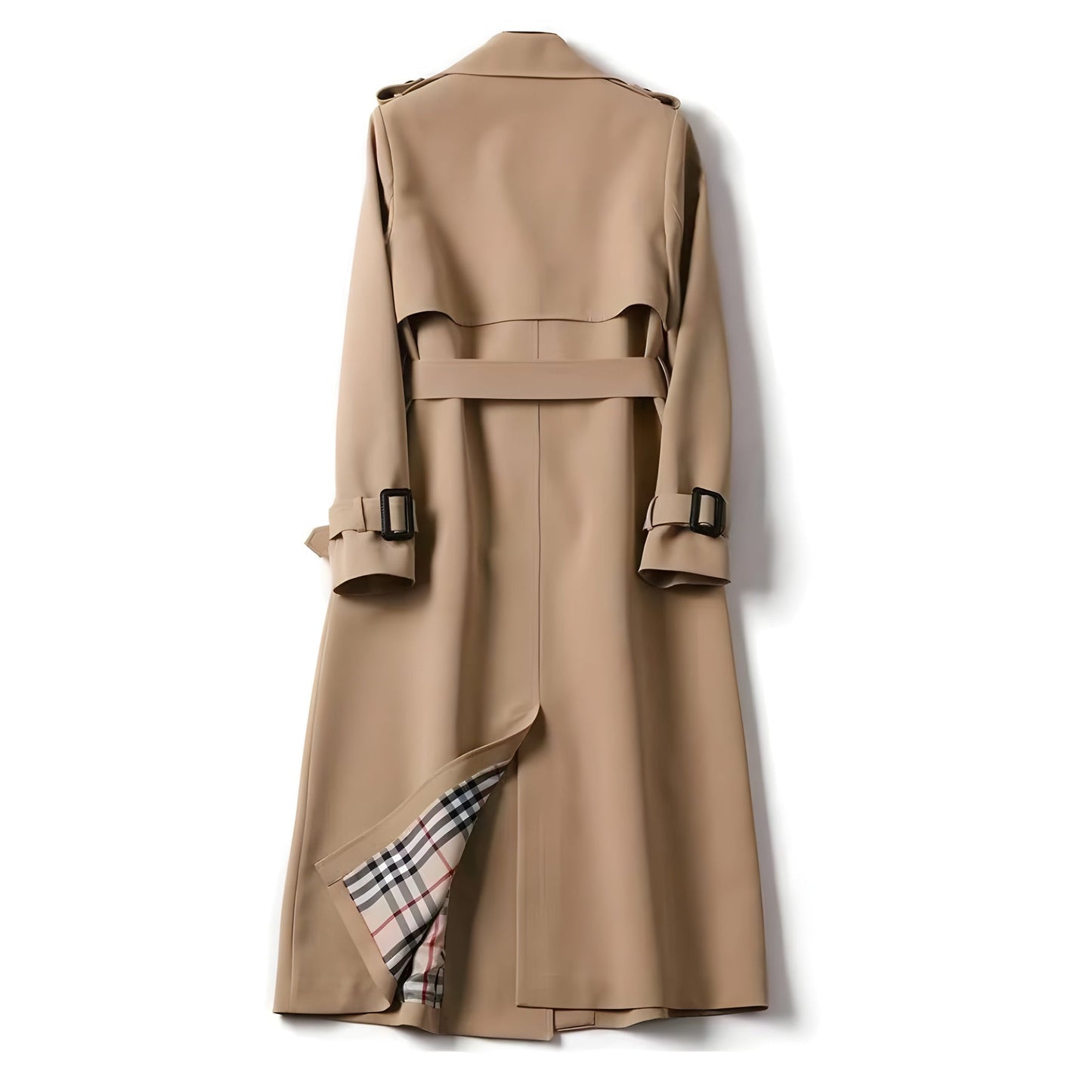 Clara Domínguez – Elegante y atemporal trench con cinturón