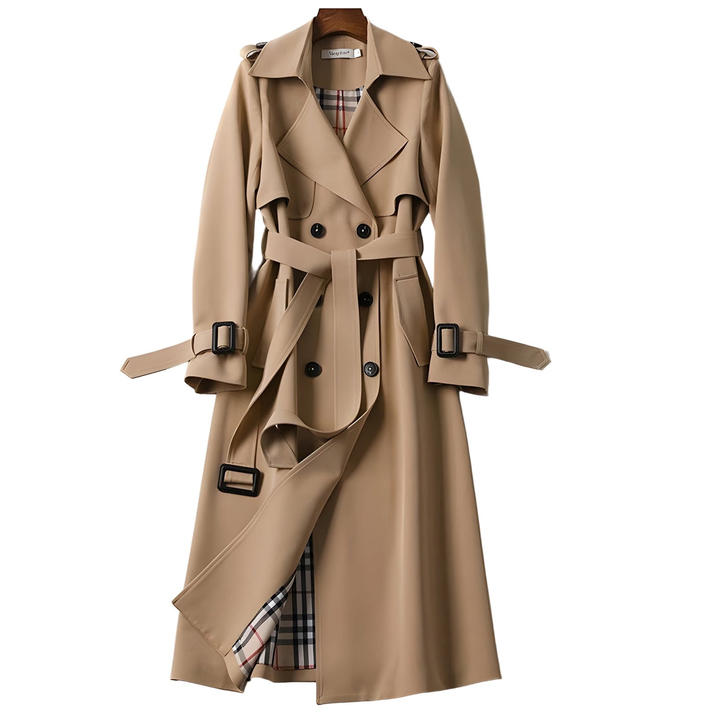 Clara Domínguez – Elegante y atemporal trench con cinturón
