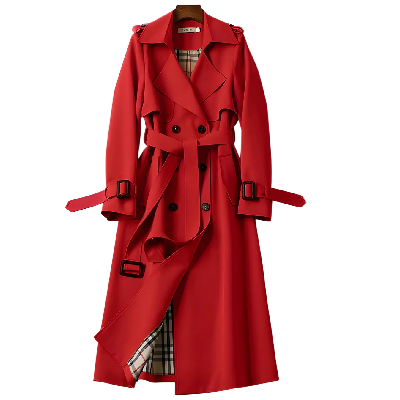 Clara Domínguez – Elegante y atemporal trench con cinturón