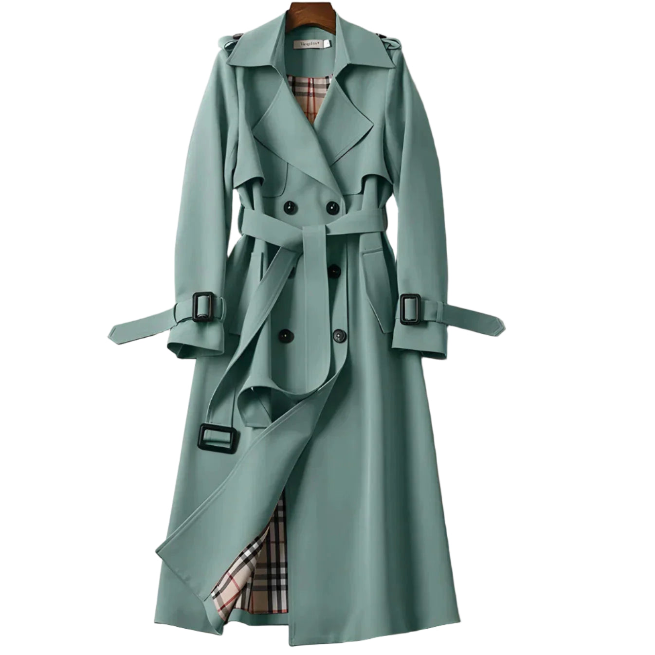 Clara Domínguez – Elegante y atemporal trench con cinturón